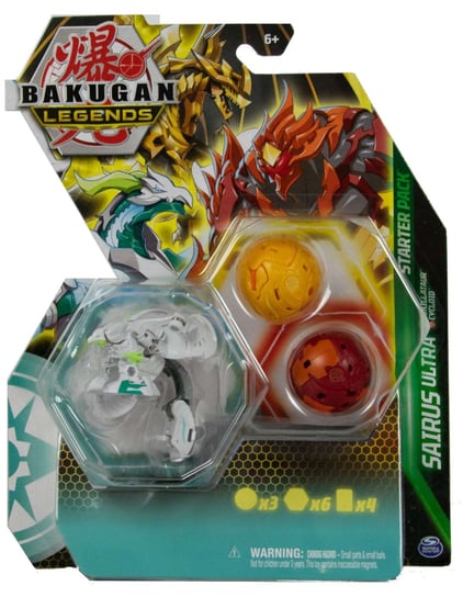 Bakugan Legends Zestaw startowy Sairus Ultra 3 figurki + karty Spin Master