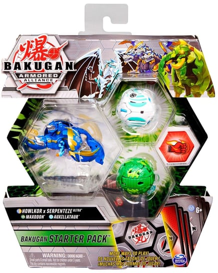 Bakugan, Starter Howlkor Serpenteze Ultra, Maxodon, Auxillataur + karty Bakugan