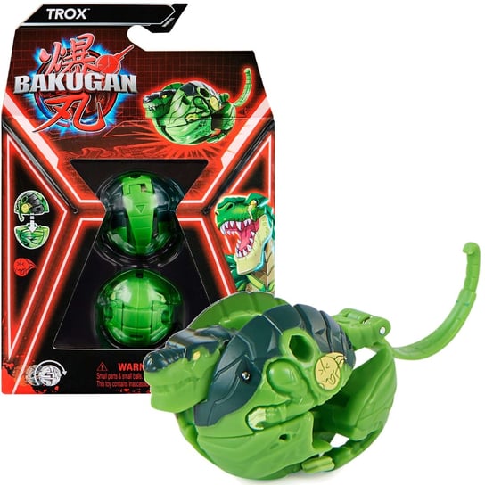 Bakugan Trox Zielona Figurka Bitewna Transformująca Dinozaur + Karty Bakugan