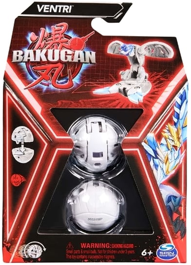 Bakugan Ventri Biała figurka bitewna transformująca + karty Bakugan