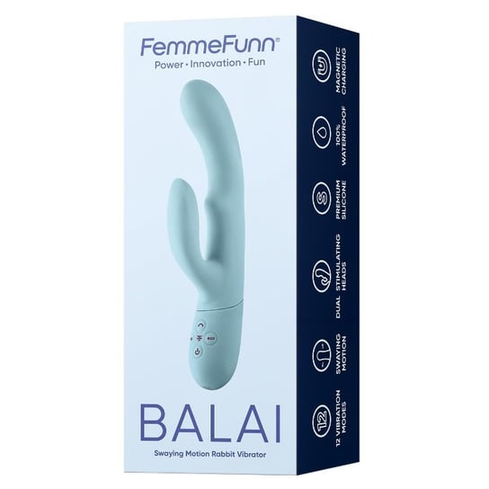 Balai, Wibrator typu króliczek, błękitny FemmeFunn