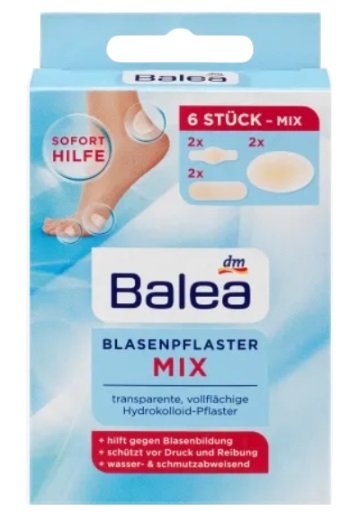 Balea, Plaster na pęcherze stóp, mix, 6 sztuk Balea