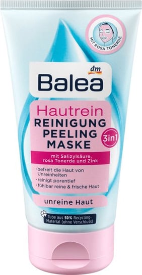 Balea, żel-peeling-maska do mycia twarzy z różową glinką 3w1, 150 ml Balea