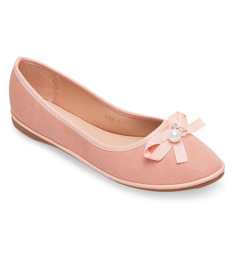 Balerinki damskie, Ideal Shoes M-8806 Różowe, rozmiar 37 IDEAL SHOES