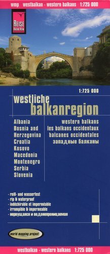 Bałkany Zachodnie. Mapa 1:725 000 Opracowanie zbiorowe