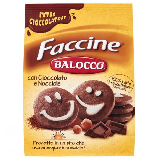 Balocco Faccine - Kruche, Włoskie Ciastka Z Czekoladą I Orzechami Laskowymi 700G 1 Paczka sarcia.eu