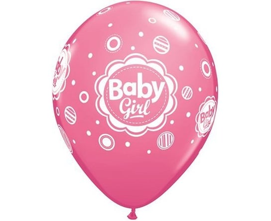 Balon, 11", Baby Girl, grochy, 6 sztuk, mix kolorów GoDan