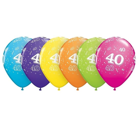 Balon, 11", liczba 40, pastelowy mix tropikalny, 6 sztuk GoDan