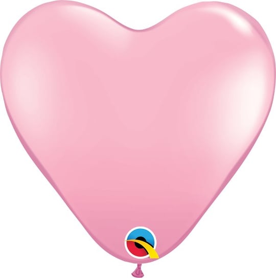 Balon 15 serce jasny róż pastel 10 szt. Qualatex