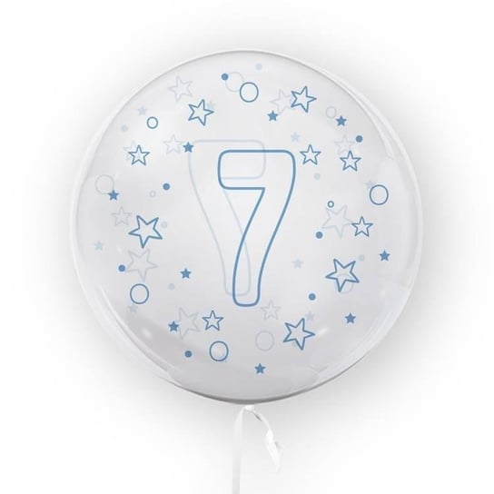 Balon 45cm Gwiazdki cyfra 7 niebieski TUBAN TUBAN