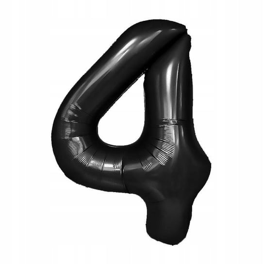 Balon CYFRA 4 czarna metaliczna URODZINY 100cm Inna marka
