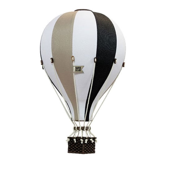 Balon Dekoracyjny 3 kolory Kremowy - Biały - Czarny roz. M - 33 cm - Super Balloon Inna marka
