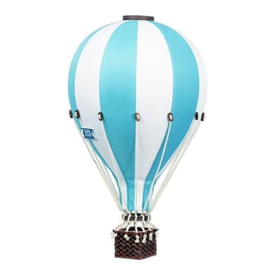 Balon Dekoracyjny Biało - Turkusowy roz. M - 33 cm - Super Balloon Inna marka