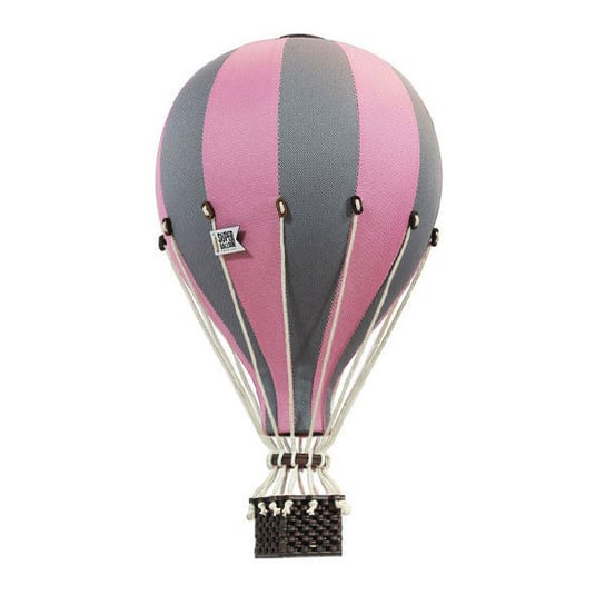 Balon Dekoracyjny Różowo - Ciemnoszary roz. M - 33 cm - Super Balloon Inna marka