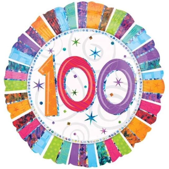 Balon foliowy, 100 urodziny, 18" Amscan
