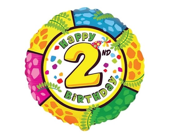 Balon Foliowy 18" Fx - " Happy Birthday - 2", Pakowany Flexmetal