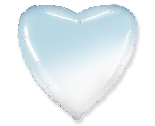 Balon foliowy 18" FX - Serce (gradient biało-błękitny) Flexmetal