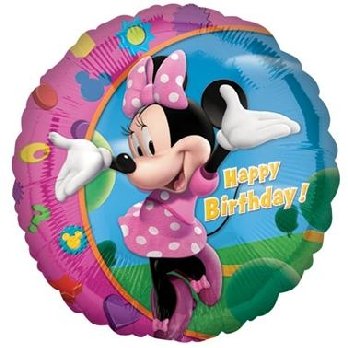 Balon foliowy, 18", Minnie Happy Birthday Amscan