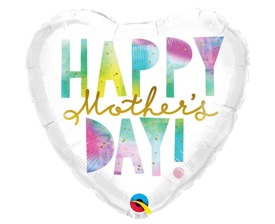 Balon Foliowy 18" Ql Hrt "Happy Mother'S Day" Watercolor Letters Qualatex