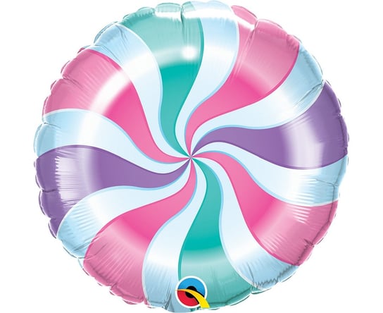 Balon foliowy 18" QL RND Candy Pastel Swirl Inna marka