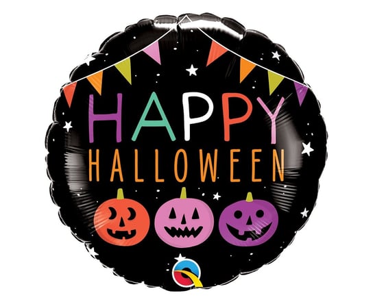 Balon Foliowy 18" Ql Rnd " Happy Halloween" (Dynie I Banery) Qualatex