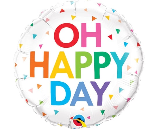 Balon Foliowy 18" Ql Rnd Oh Happy Day Qualatex