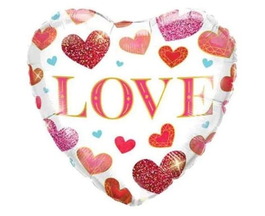 Balon Foliowy 18" Ql, Serce Love Jawel Hearts Qualatex