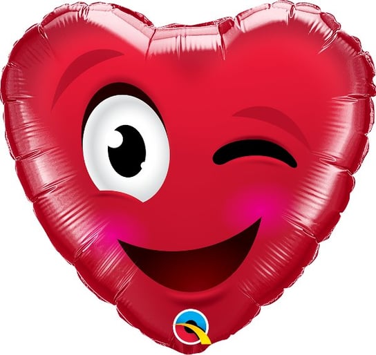 Balon foliowy 18 serce mrugające oko czerwone Qualatex