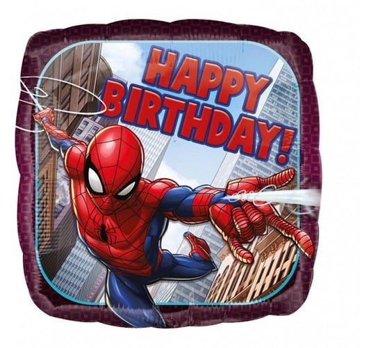 Balon foliowy, 18", Spiderman Happy Birthday AMSCAN