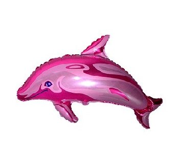 Balon foliowy, 24", Delfin, różowy Flexmetal
