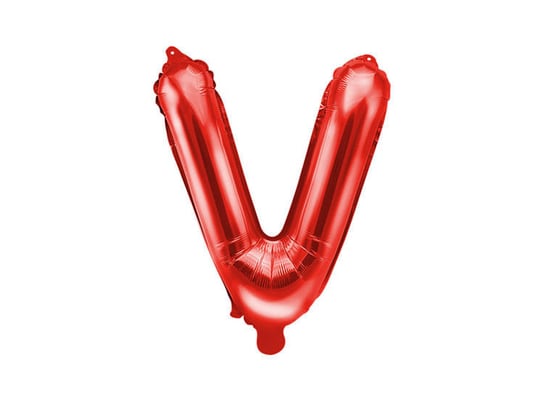 Balon Foliowy 35 Cm Litera "V" Czerwony PartyDeco