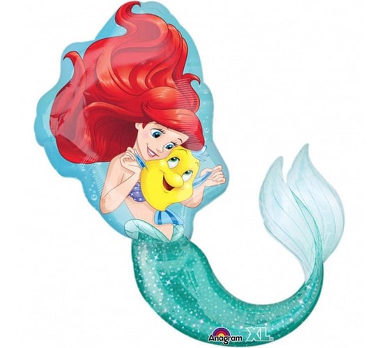 Balon foliowy, 36", Little Mermaid Amscan
