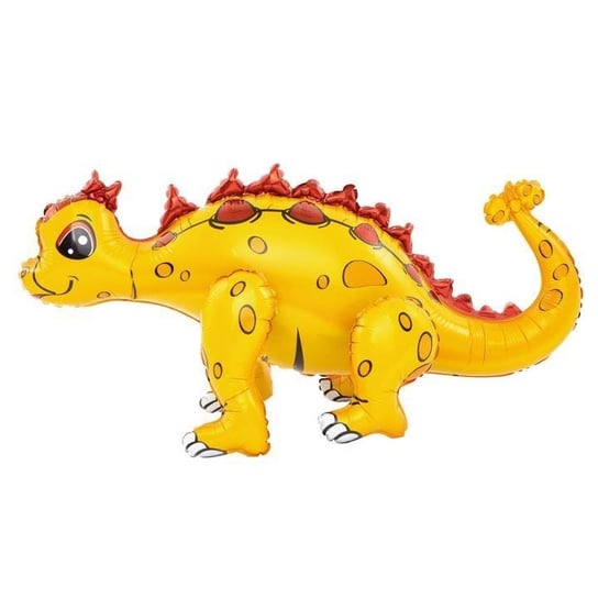 Balon Foliowy 3D Ankylozaur Żółty 73Cm X 36Cm Dinozaur Dino Party PartyPal