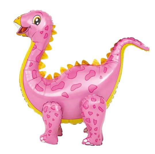 Balon foliowy 3D dinozaur Stegozaur róż 58x92cm Inny producent