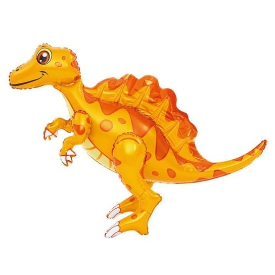 Balon Foliowy 3D Spinozaur Pomarańczowy 75Cm X 60Cm Dinozaur Dino Party PartyPal