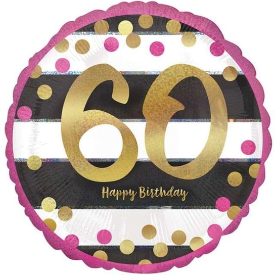 Balon foliowy, 60 Urodziny - Milestone, 17" Amscan
