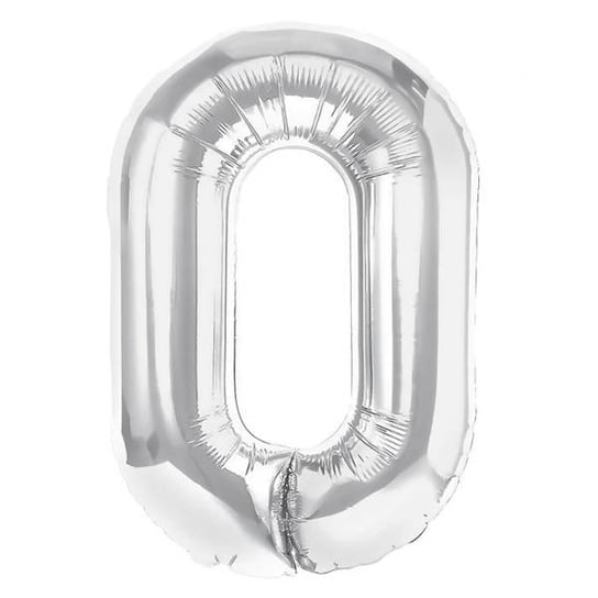 Balon Foliowy 70 cm Cyfra 0 Srebrny PartyPal