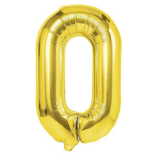 Balon Foliowy 70 cm Cyfra 0 Złoty PartyPal