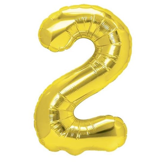 Balon Foliowy 70 cm Cyfra 2 Złoty PartyPal