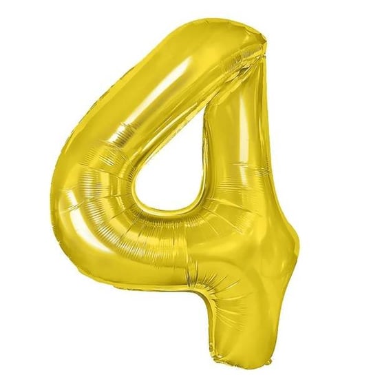 Balon Foliowy 70 cm Cyfra 4 Złoty PartyPal