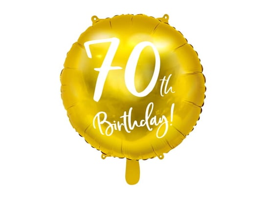 Balon foliowy, 70th Birthday, złoty PartyDeco