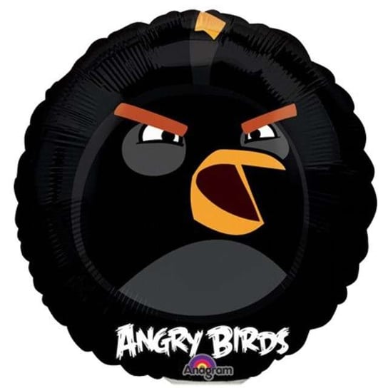 Balon foliowy, Angry Birds Black Bomb, 9" Amscan