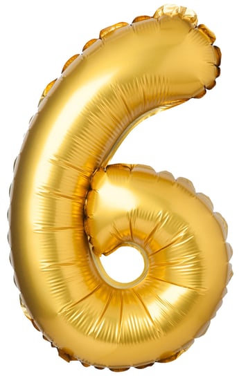 Balon foliowy Arpex cyfra 6 złota 69 cm Inna marka