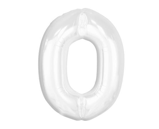 Balon foliowy B&C, cyfra 0, biała, 92 cm GoDan
