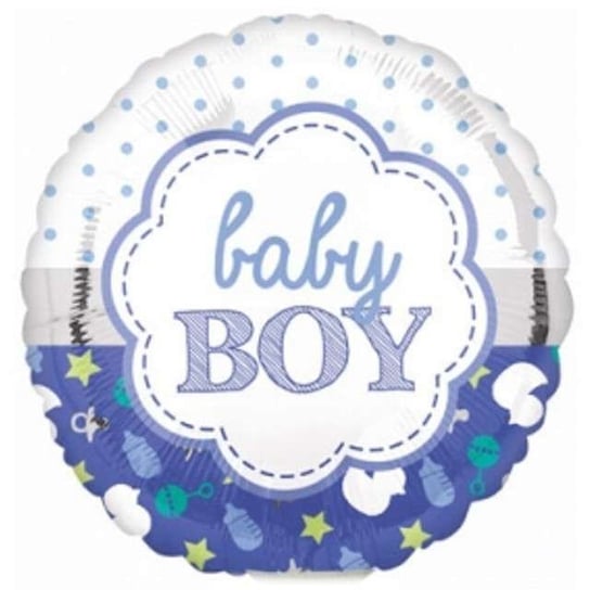 Balon foliowy, Baby Boy, 17", niebieski Amscan
