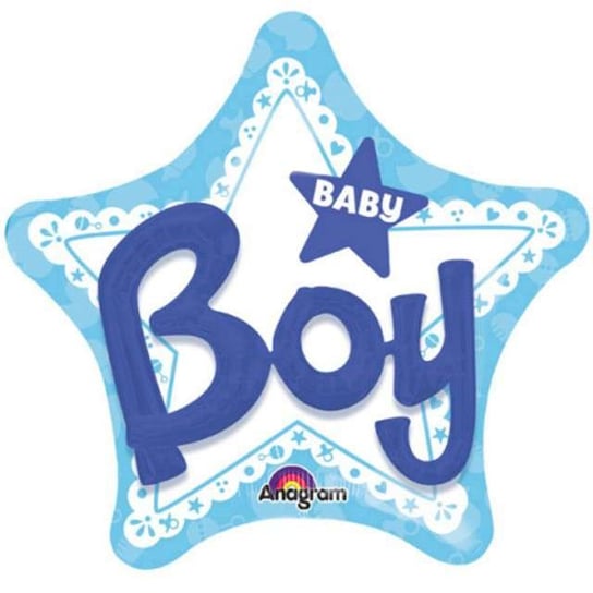 Balon foliowy, Baby Boy, 32", niebieski Amscan