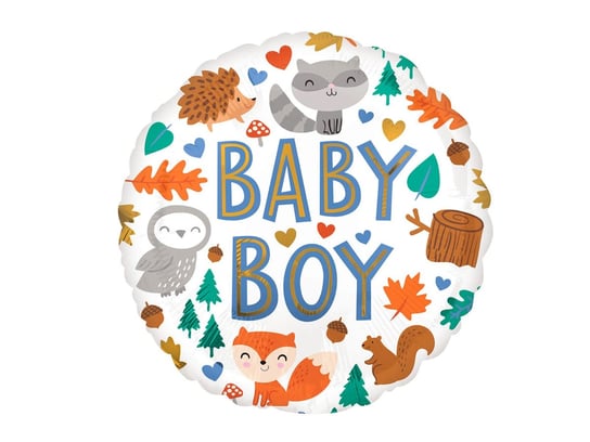 Balon foliowy Baby Boy Woodland - 43 cm - 1 szt. Amscan