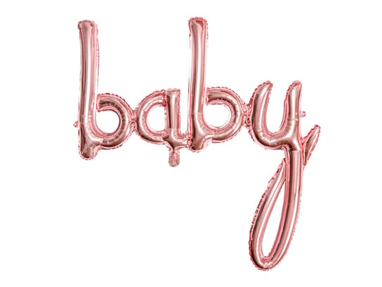 Balon foliowy, Baby, różowe złoto, 73,5x75,5 cm PartyDeco