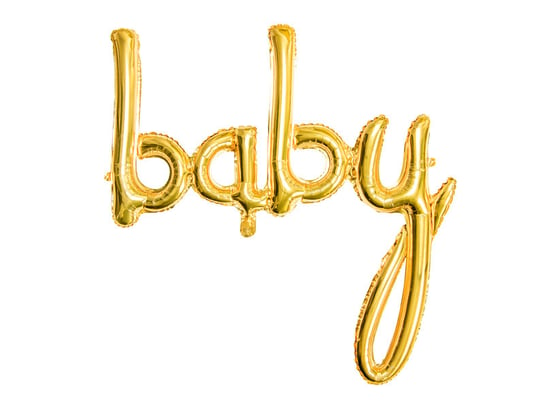 Balon foliowy, Baby, złoty, 73,5x75,5 cm PartyDeco