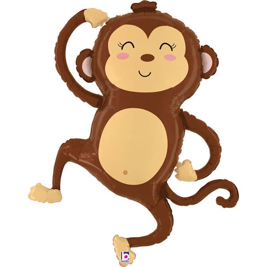 Balon Foliowy Brązowa małpka, dżungla 104 cm GRABO